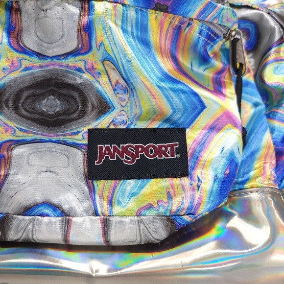 Jansport SUPER FX Oil Swirl Backpack School Bag‎ JS00T64Q Metalic Pack CLEAN! main image 8